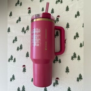Starbucks x Stanley Winter 2024 Berry Pink Glitter Tumbler 40 oz